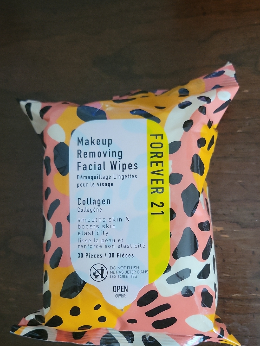 Forever 21 makeup removing wipes with collagen